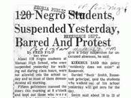 120 Negro Students, Suspended Yesterday, Barred