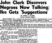 John Clark Discovers Negroes Now Talking