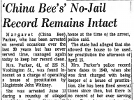 ‘China Bee’s’ No-Jail Record Remains Intact