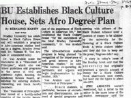 BU Establishes Black Culture House, Sets Afro Degree Plan