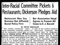 Inter-Racial Committee Pickets 6 Restaurants