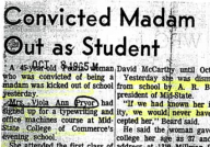 Convicted Madam Out as Student