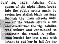 Adaline Cole, Colored Queen of Peoria’s Underworld