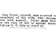 Roy Pryor/Marie Pryor Assault Arrest