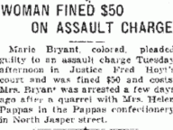 Woman Fined $50 on Assault Charge